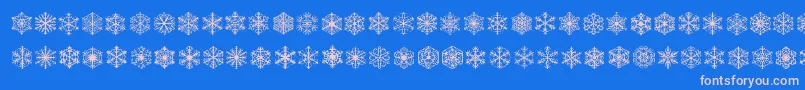 Шрифт FauxSnowBrk – розовые шрифты на синем фоне