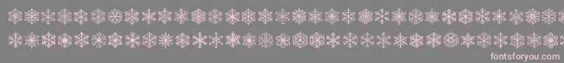FauxSnowBrk Font – Pink Fonts on Gray Background