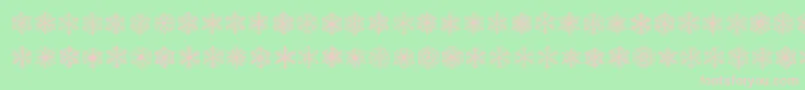 FauxSnowBrk Font – Pink Fonts on Green Background