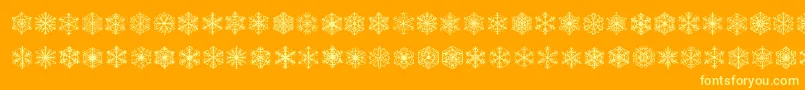 FauxSnowBrk Font – Yellow Fonts on Orange Background