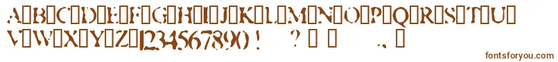 MustyPrivates-Schriftart – Braune Schriften auf weißem Hintergrund