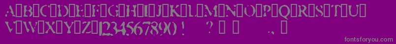 フォントMustyPrivates – 紫の背景に灰色の文字