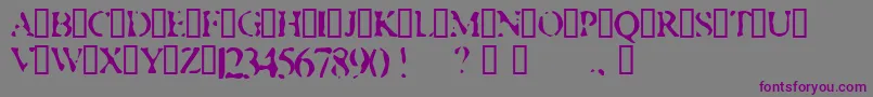 Шрифт MustyPrivates – фиолетовые шрифты на сером фоне