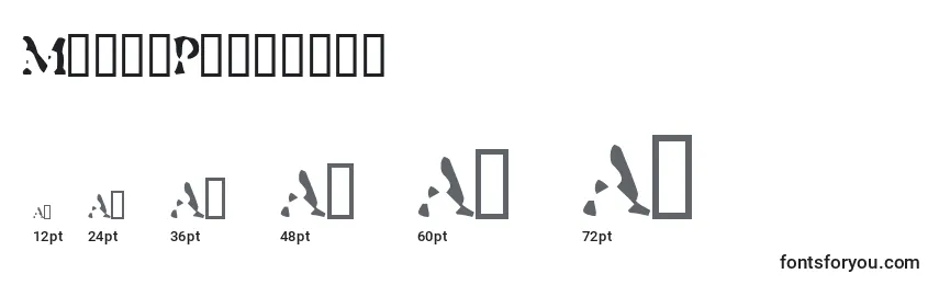Größen der Schriftart MustyPrivates