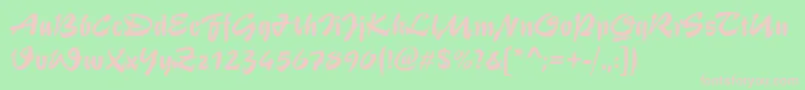 SterlingRegular Font – Pink Fonts on Green Background