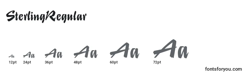 SterlingRegular Font Sizes