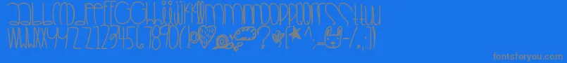 Amazingsummer-Schriftart – Graue Schriften auf blauem Hintergrund