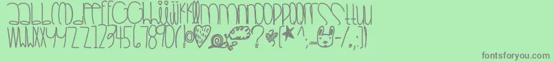 Amazingsummer Font – Gray Fonts on Green Background
