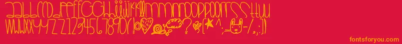 Amazingsummer Font – Orange Fonts on Red Background