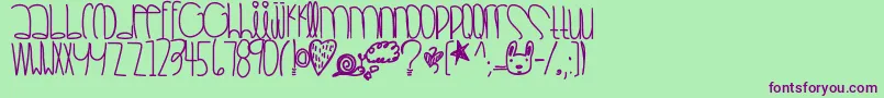 Amazingsummer Font – Purple Fonts on Green Background