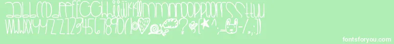 Amazingsummer Font – White Fonts on Green Background