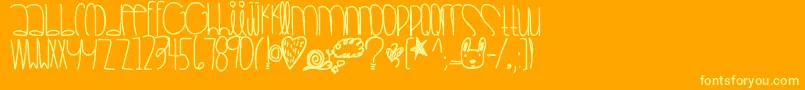 Amazingsummer Font – Yellow Fonts on Orange Background