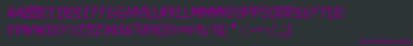 BedrockItalic Font – Purple Fonts on Black Background