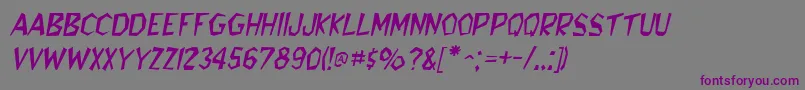 BedrockItalic Font – Purple Fonts on Gray Background
