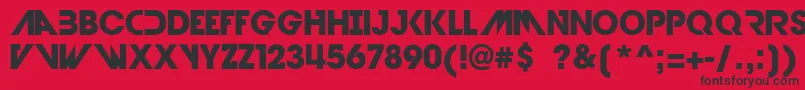 DevilBreezeBold Font – Black Fonts on Red Background