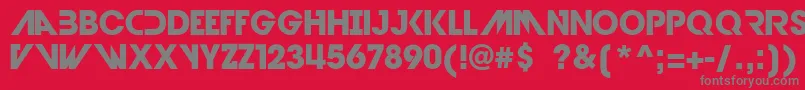DevilBreezeBold Font – Gray Fonts on Red Background