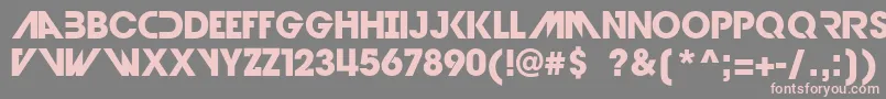 DevilBreezeBold-Schriftart – Rosa Schriften auf grauem Hintergrund
