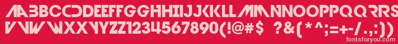 DevilBreezeBold Font – Pink Fonts on Red Background