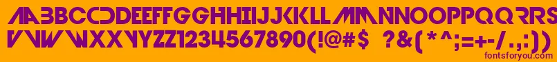 DevilBreezeBold Font – Purple Fonts on Orange Background