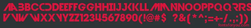 DevilBreezeBold Font – Red Fonts on Black Background