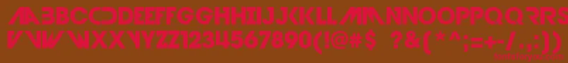 DevilBreezeBold Font – Red Fonts on Brown Background