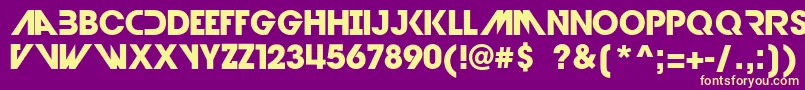 DevilBreezeBold Font – Yellow Fonts on Purple Background