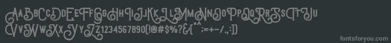 Шрифт TriumphWheelsRough – серые шрифты на чёрном фоне