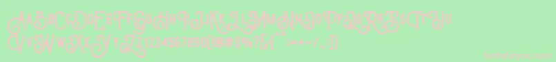 フォントTriumphWheelsRough – 緑の背景にピンクのフォント