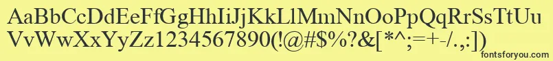 TimeRoman Font – Black Fonts on Yellow Background