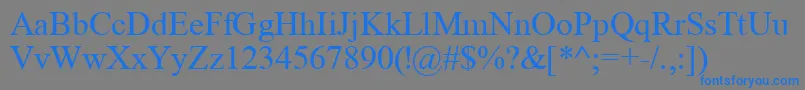 TimeRoman-Schriftart – Blaue Schriften auf grauem Hintergrund