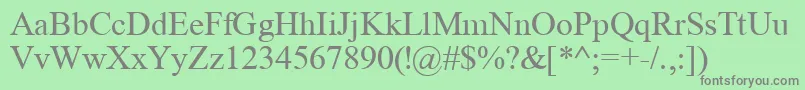 フォントTimeRoman – 緑の背景に灰色の文字