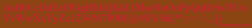 TimeRoman Font – Red Fonts on Brown Background