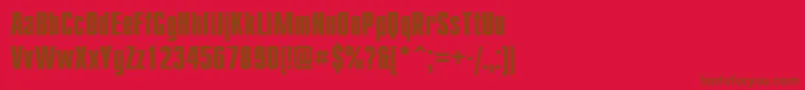 Más sobre la fuente CompactcttBold fuente CompactcttBold – Fuentes Marrones Sobre Fondo Rojo