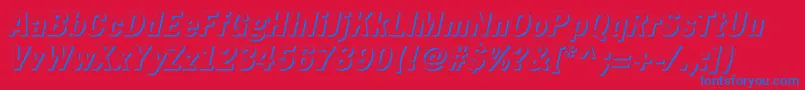 FagotcondshadowcItalic Font – Blue Fonts on Red Background