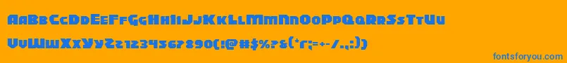 Blitzstrikeexpand Font – Blue Fonts on Orange Background