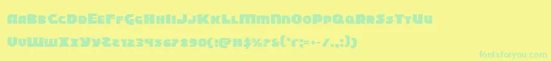 Blitzstrikeexpand Font – Green Fonts on Yellow Background