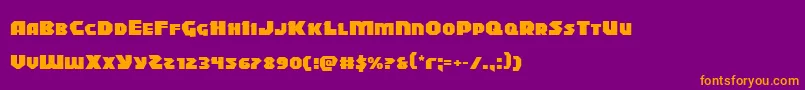 Blitzstrikeexpand Font – Orange Fonts on Purple Background