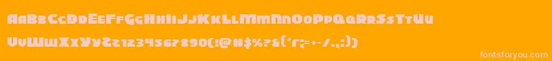 Blitzstrikeexpand Font – Pink Fonts on Orange Background