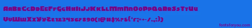 Blitzstrikeexpand Font – Purple Fonts on Blue Background