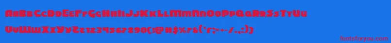 Blitzstrikeexpand Font – Red Fonts on Blue Background