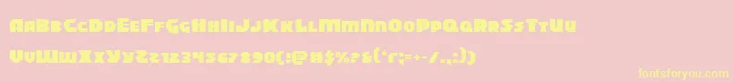 Blitzstrikeexpand Font – Yellow Fonts on Pink Background