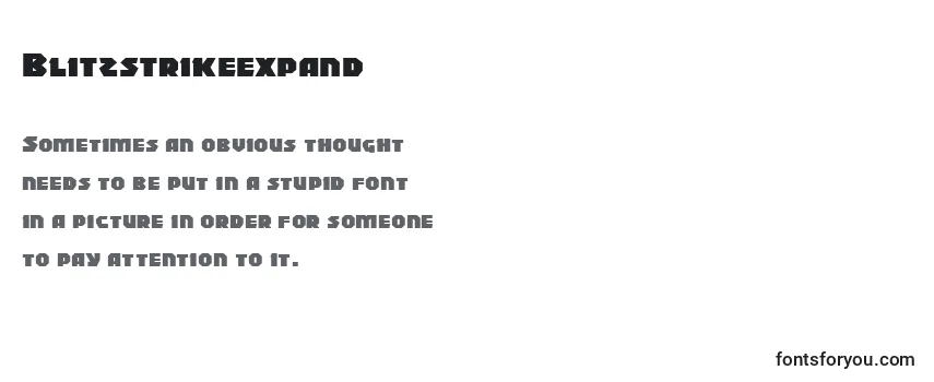 Review of the Blitzstrikeexpand Font