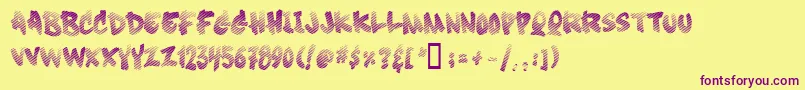Softsugarfade Font – Purple Fonts on Yellow Background