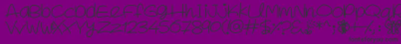 SpringInMyStep Font – Black Fonts on Purple Background