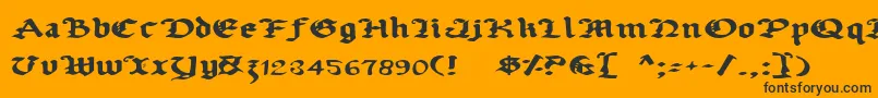 UberhГ¶lmeExpanded Font – Black Fonts on Orange Background