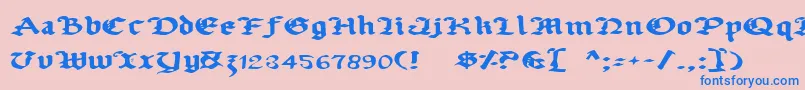 fuente UberhГ¶lmeExpanded – Fuentes Azules Sobre Fondo Rosa