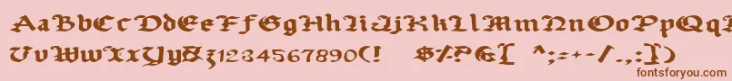 fuente UberhГ¶lmeExpanded – Fuentes Marrones Sobre Fondo Rosa