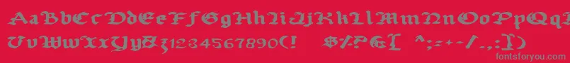 UberhГ¶lmeExpanded Font – Gray Fonts on Red Background