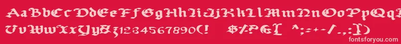 fuente UberhГ¶lmeExpanded – Fuentes Rosadas Sobre Fondo Rojo