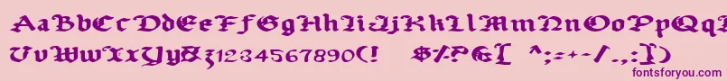 Police UberhГ¶lmeExpanded – polices violettes sur fond rose